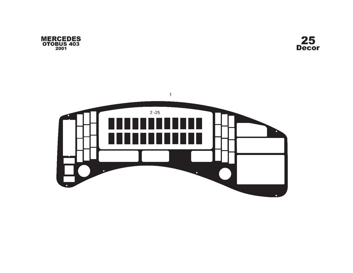 Mercedes 0 403 01.97-01.00 3M 3D Interior Dashboard Trim Kit Dash Trim Dekor 17-Parts