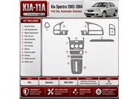 Kia Spectra 2002-2004 3D Cockpit Dekor Interieurleisten Set Full Set / as shown in product diagram-teilig