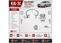 Kia Optima 2002-2003 OEM Compliance kit rivestimento cruscotto e interni 3D