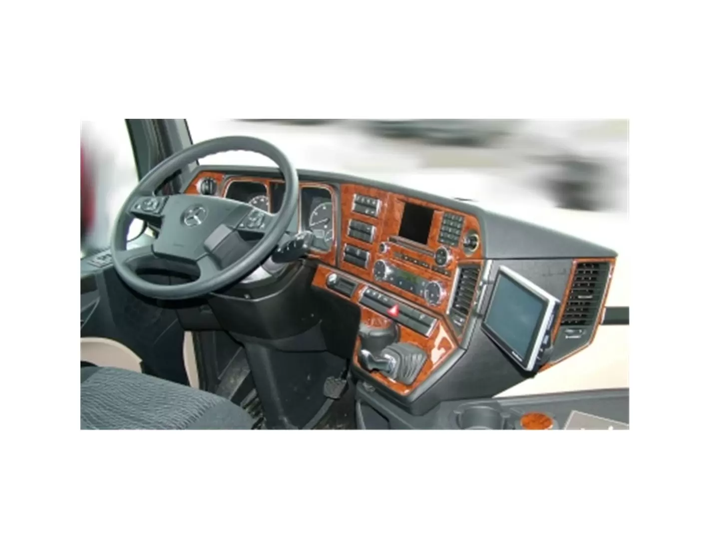 MercedesActros Antos 09.2011 3D Inleg dashboard Interieurset aansluitend en pasgemaakt op he 20 -Teile