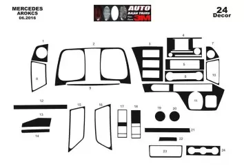 Mercedes Actros Antos 09.2016 3M 3D Interior Dashboard Trim Kit Dash Trim Dekor 24-Parts