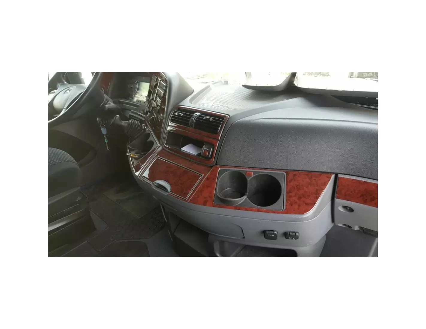 Mercedes Actros Full Set 04.03 - 08.11 3D Inleg dashboard Interieurset aansluitend en pasgemaakt op he 42 -Teile