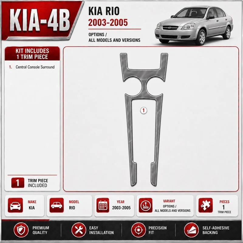 Kia Rio 2003-2005 Options Interior Dashboard Trim Kit Dash Trim Dekor
