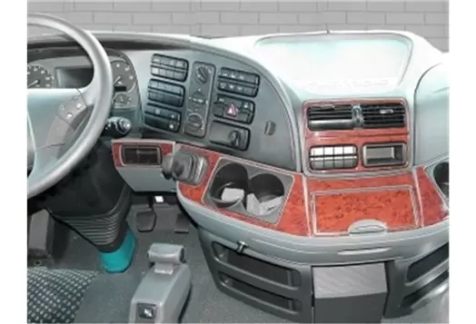 Mercedes Actros MP3 MP2 04.03-08.11 3D Decor de carlinga su interior del coche 11-Partes