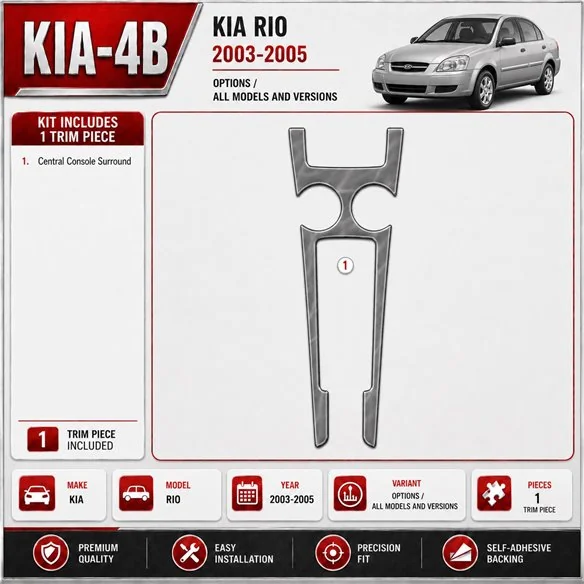 Kia Rio 2003-2005 Options interieur dashboard decoratieset dashboard decor