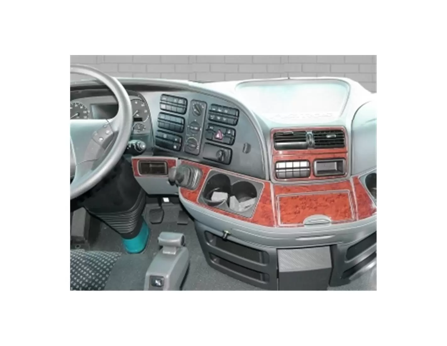 Mercedes Actros MP3 MP2 04.03-08.11 3D Decor de carlinga su interior del coche 11-Partes