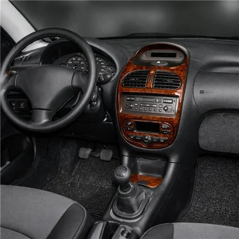 Peugeot 206 1998-2001 3D dashboard trim kit, 8 parts