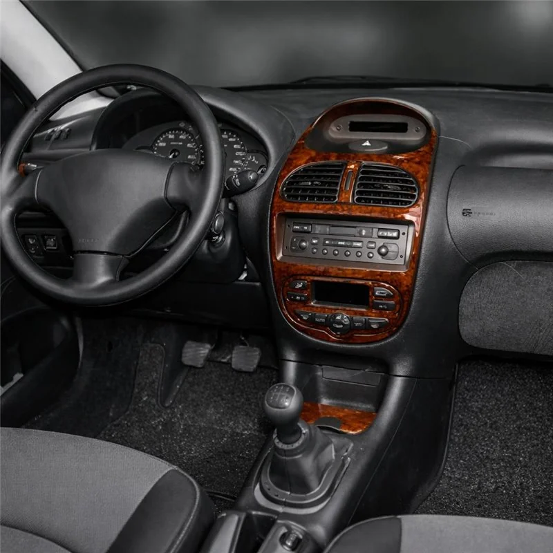 Peugeot 206 1998-2001 3D dashboard trim kit, 8 parts