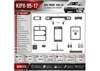 Kia Pride 1995 - à aujourd’hui 3D kit décoration intérieure tableau de bord 17 pièces