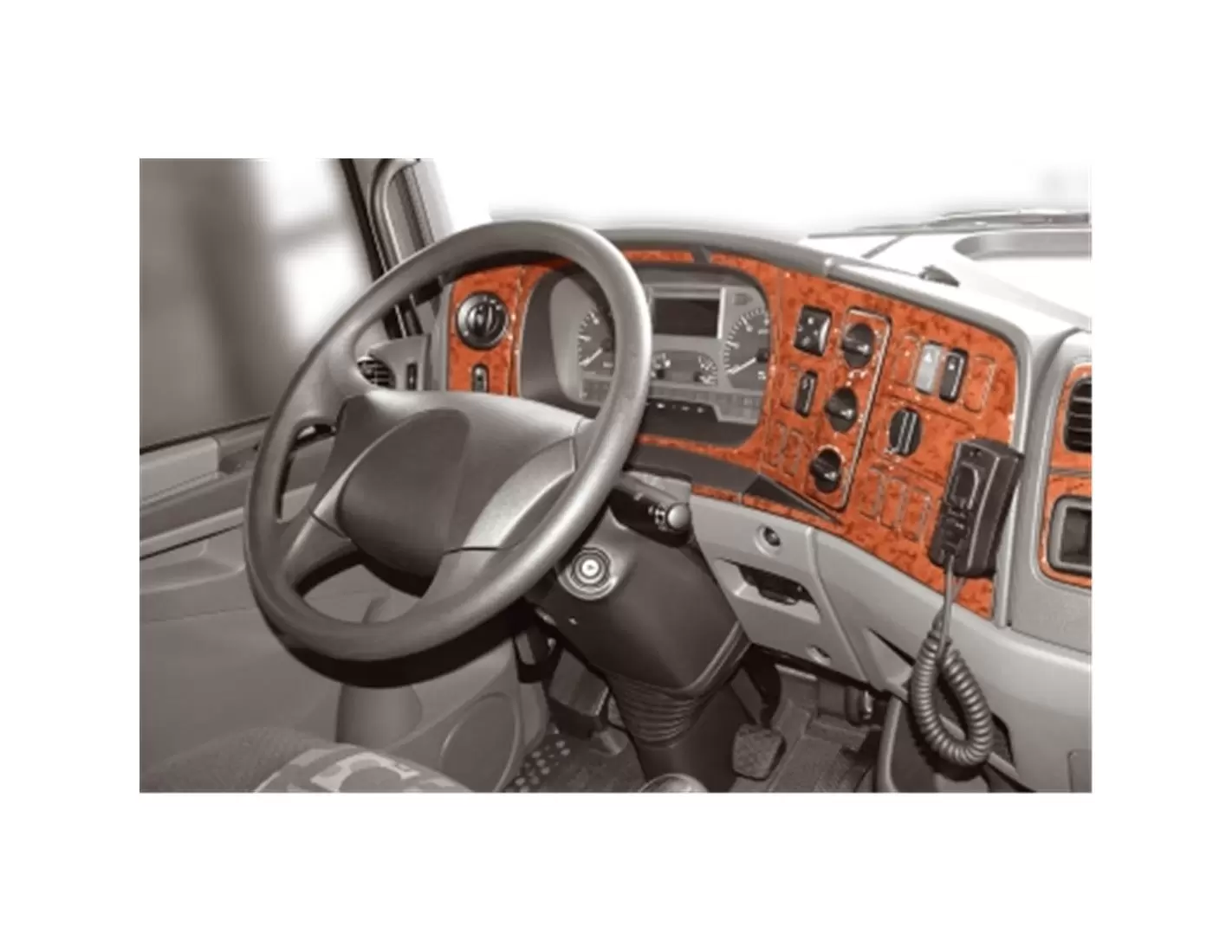 Mercedes Atego-Axor 11.2004 3M 3D Interior Dashboard Trim Kit Dash Trim Dekor 25-Parts