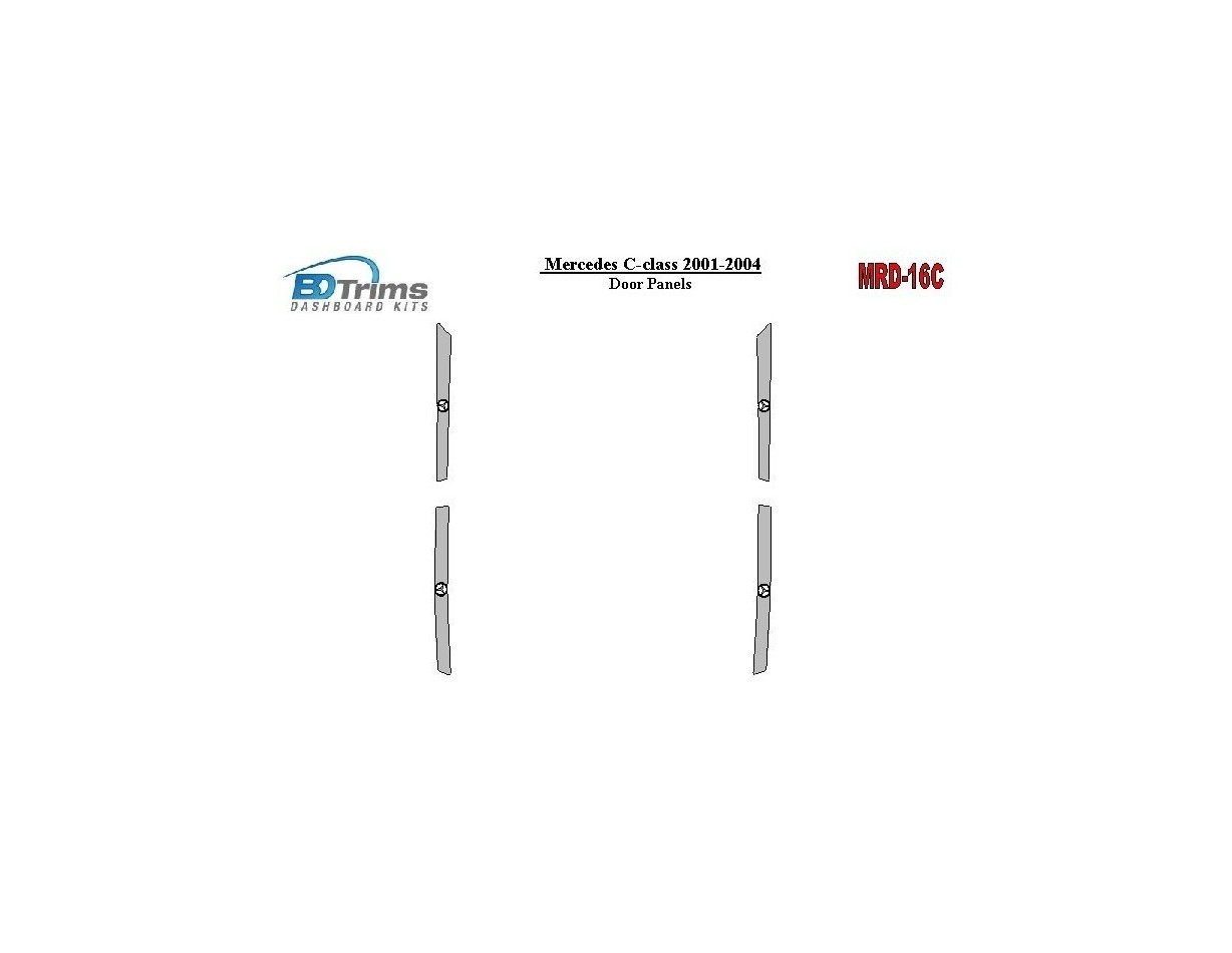 Mercedes Benz C Class 2001-2004 Door panels Interior BD Dash Trim Kit