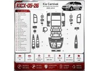 Kia Carnival 2005-2014 Interior Dashboard Trim Kit Dash Trim Dekor 26 Parts