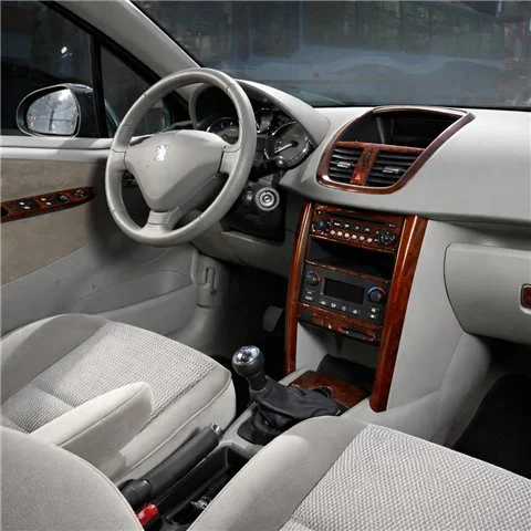 Peugeot 206 Plus 2009+ 3D dashboard trim kit, 6 parts