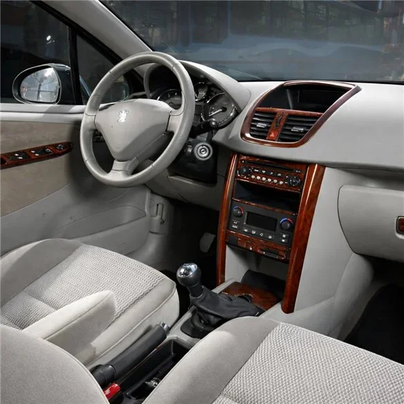 Peugeot 206 Plus 2009+ 3D Armaturenbrett-Dekor-Set, 6 Teile