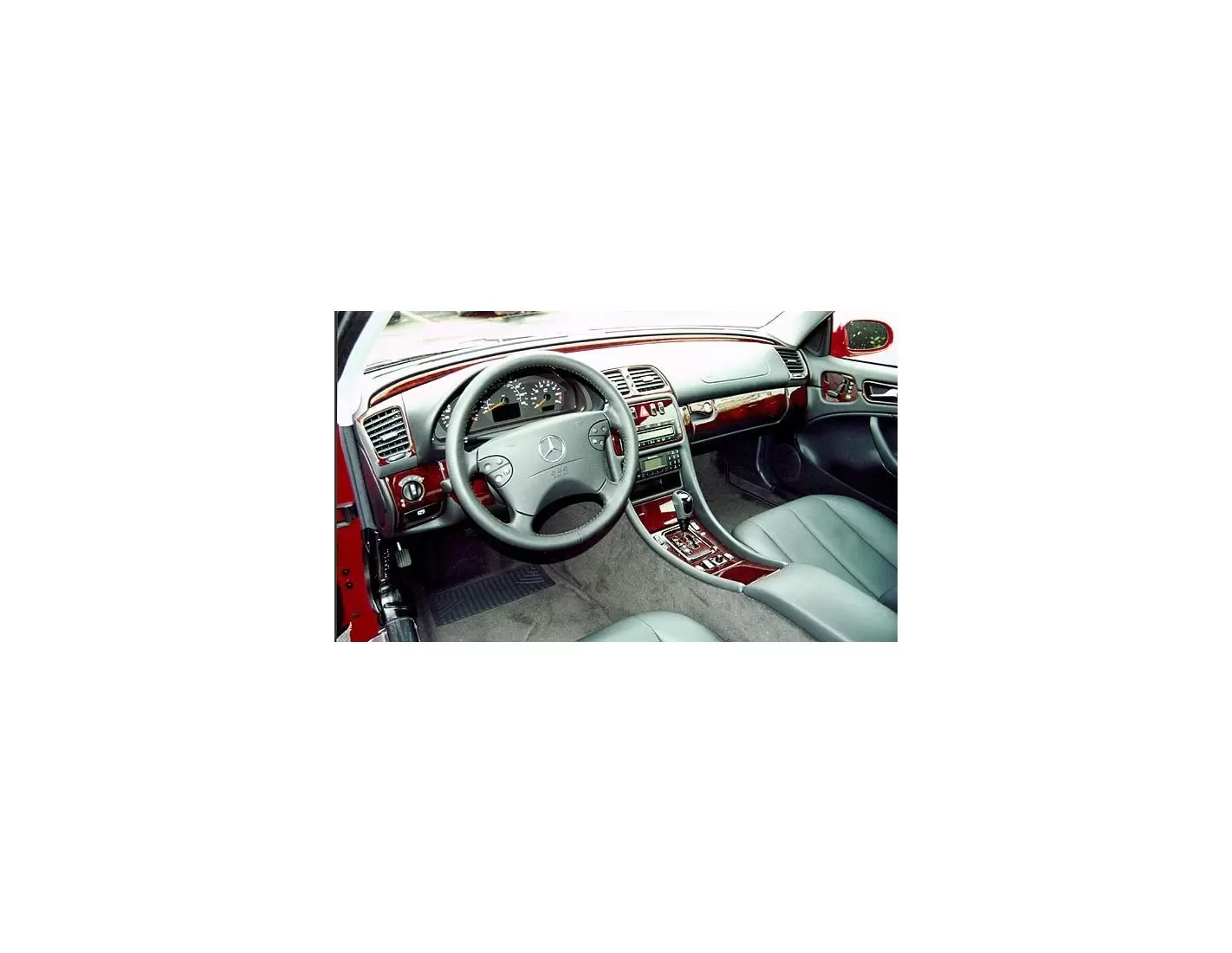 Mercedes Benz CLK 1998-2002 Full Set, Folding roof-Cabrio BD Interieur Dashboard Bekleding Volhouder