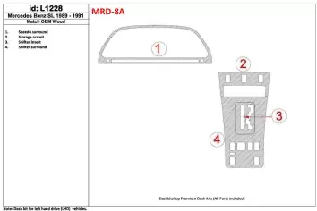 Mercedes Benz SL Class 1989-1991 Full Set Interior BD Dash Trim Kit