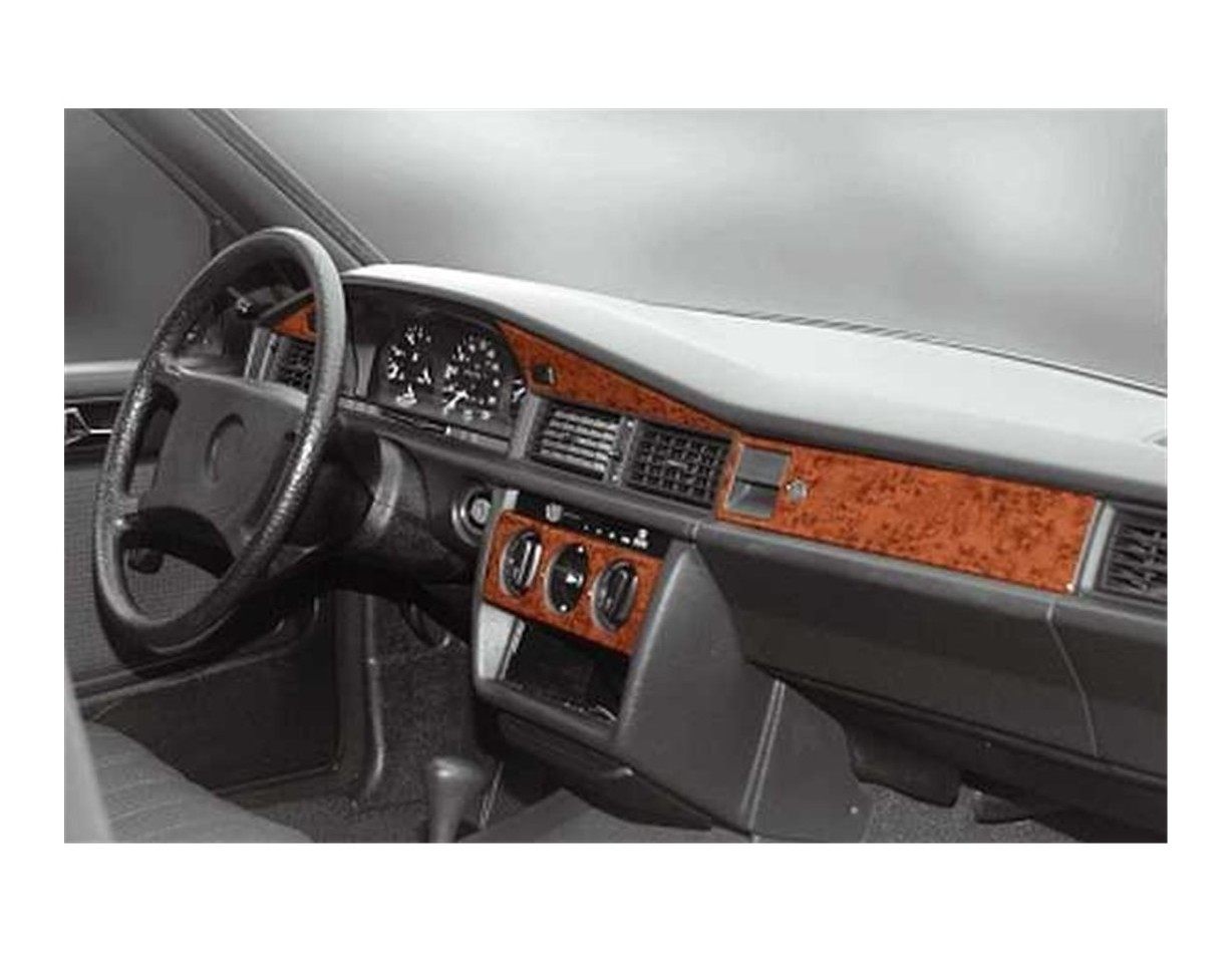 Mercedes C 190 W201 83-93 Kit la décoration du tableau de bord 11-Pièce - 1 - habillage decor de tableau de bord