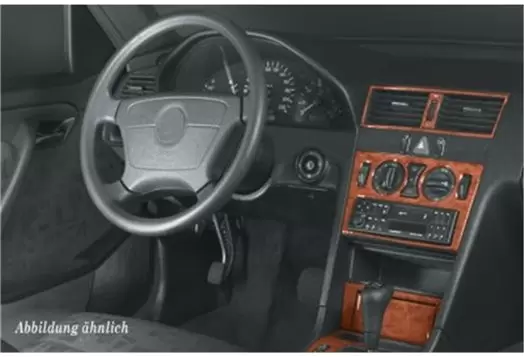 Mercedes C-Class W202 06.97 - 04.00 3D Inleg dashboard Interieurset aansluitend en pasgemaakt op he 14 -Teile