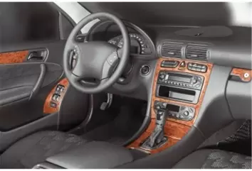 Mercedes C-Class W203 05.00-12.06 3M 3D Interior Dashboard Trim Kit Dash Trim Dekor 16-Parts