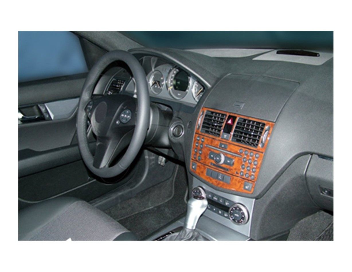 Mercedes C-Class W204 01.06-01.11 3D Decor de carlinga su interior del coche 11-Partes