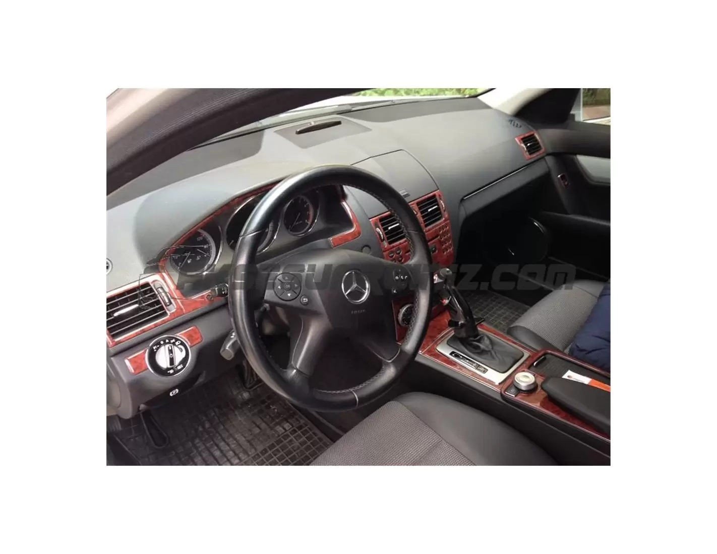 Mercedes C-Class W204 01.2006 3M 3D Interior Dashboard Trim Kit Dash Trim Dekor 17-Parts
