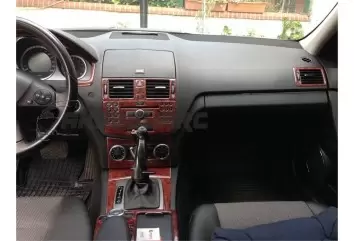 Mercedes C-Class W204 2007–2014 3M 3D Interior Dashboard Trim Kit Dash Trim Dekor 46-Parts