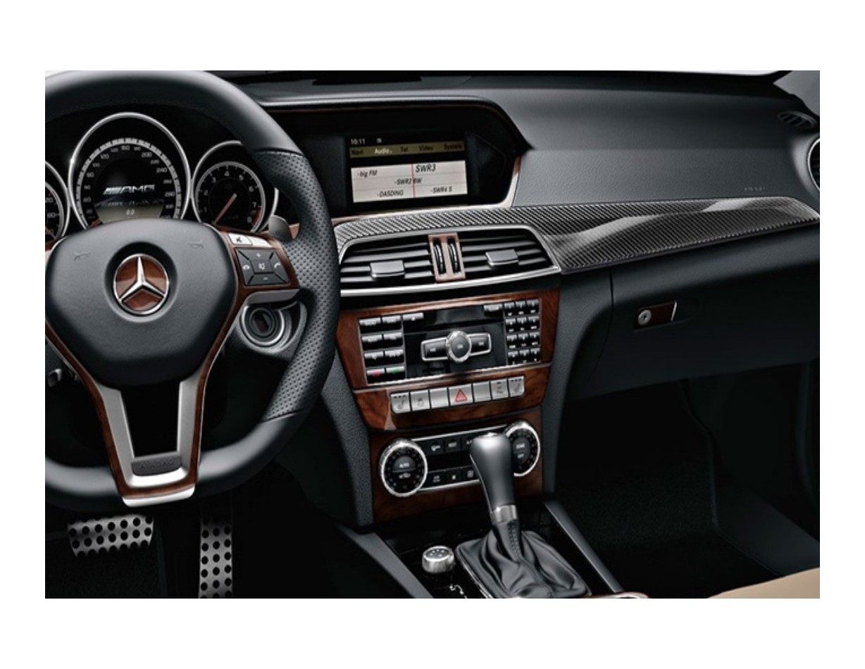 Mercedes C-class W205 2015–present 3M 3D Interior Dashboard Trim Kit Dash Trim Dekor 18-Parts
