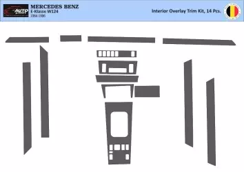 Mercedes E-Class W124 01.85-05.96 3D Interior Dashboard Trim Kit Dash Trim Dekor 14-Parts