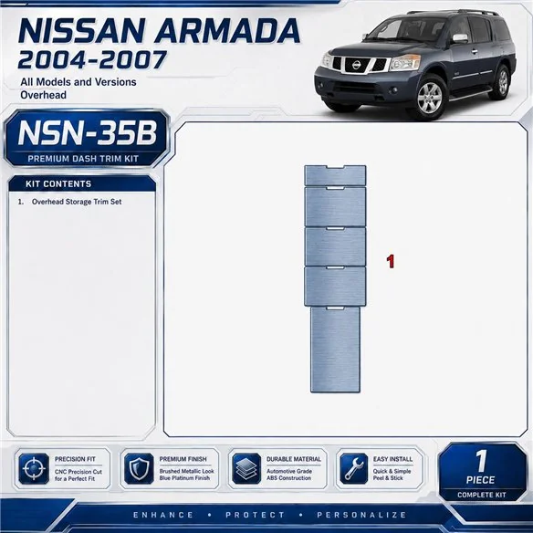 Nissan Armada 2004-2007 Overhead interieur dashboard decoratieset dashboard decor