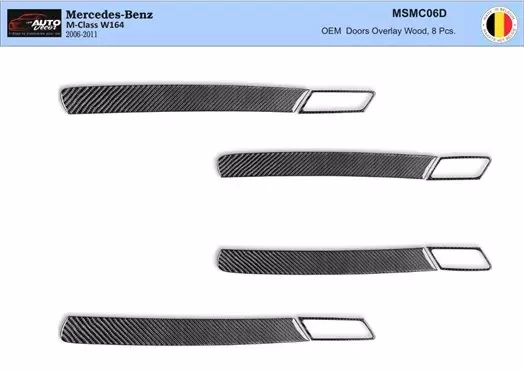 Mercedes ML-Class W164 2006-2011 3D Interior Dashboard Trim Kit Dash Trim Dekor 8-Parts