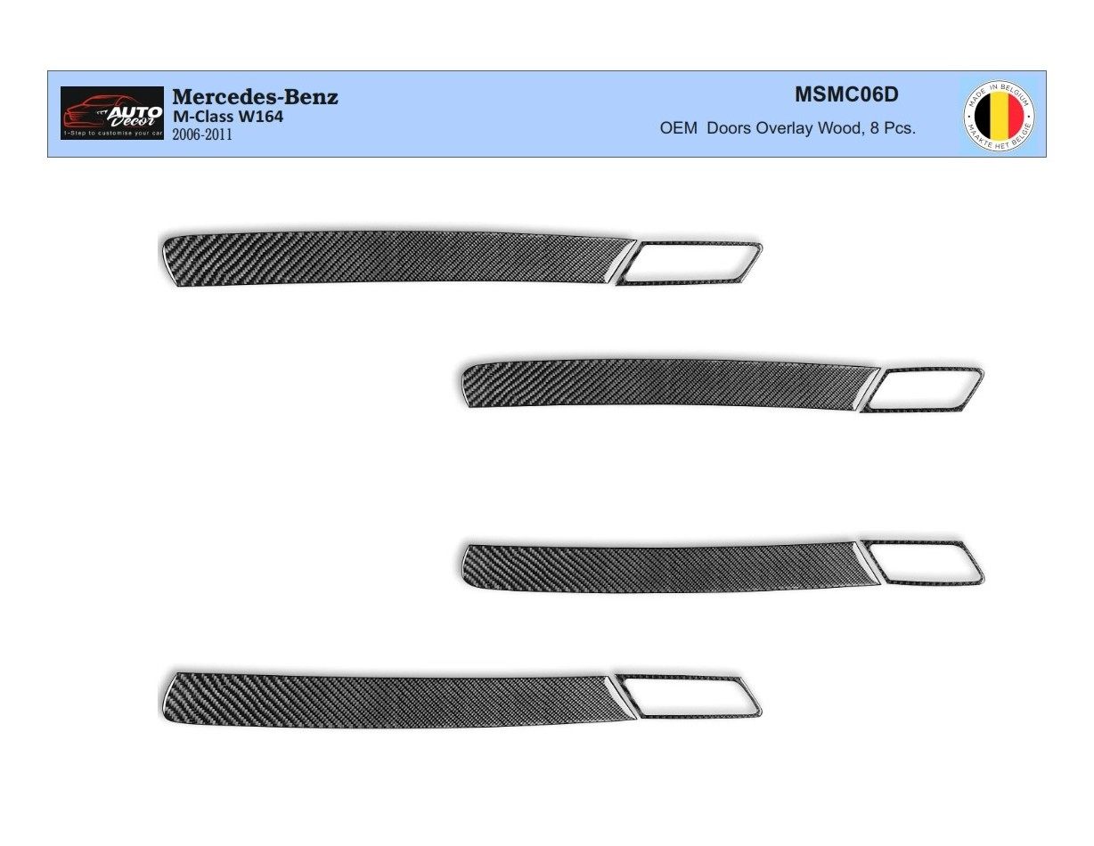 Mercedes ML-Class W164 2006-2011 Kit Rivestimento Cruscotto all'interno del veicolo Cruscotti personalizzati 8-Decori