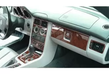 ✔️ Mercedes SLK R170 Abdeckung Carbon Warnblinkschalter Chrom in