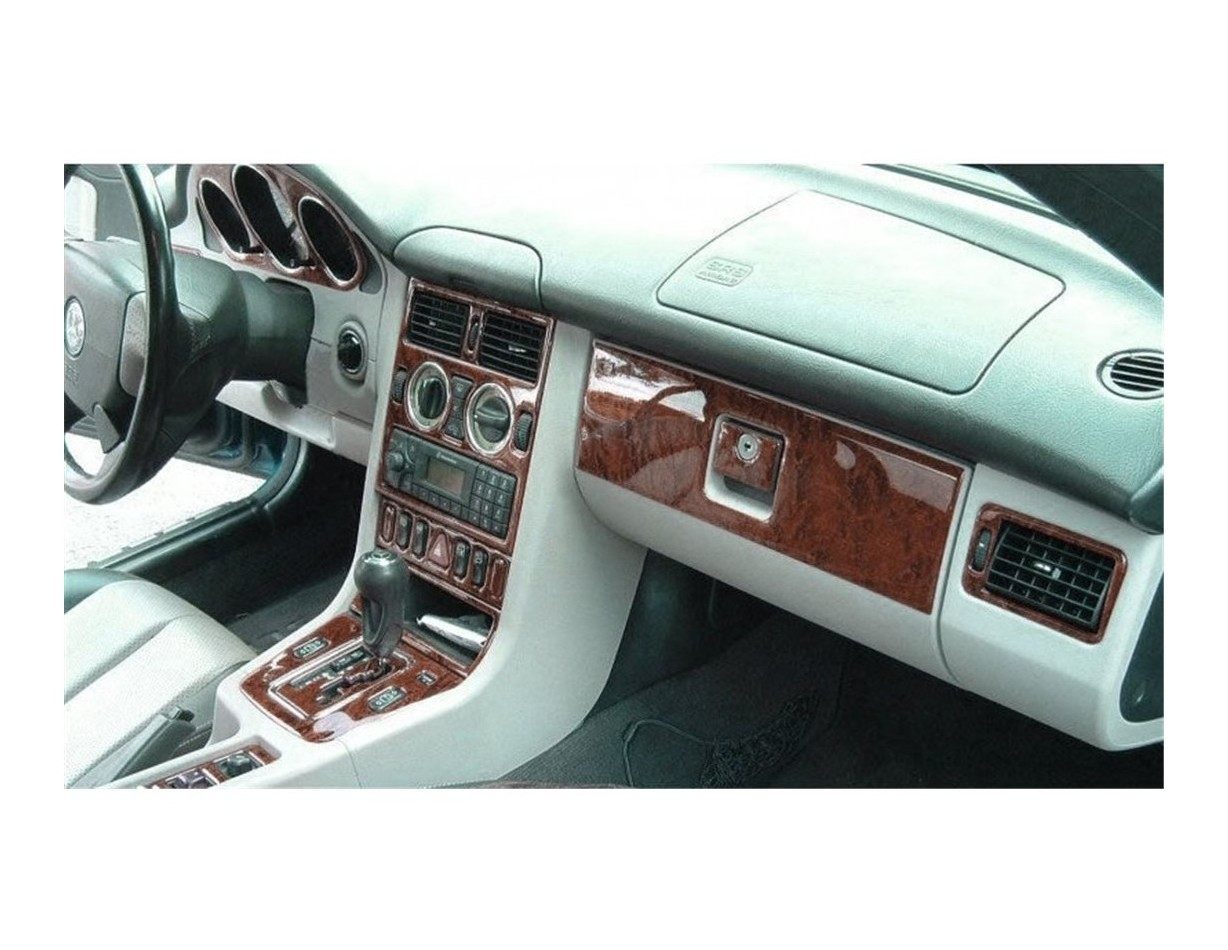 Mercedes SLK (R170) 1997-2004 3D Inleg dashboard Interieurset aansluitend en pasgemaakt op he 23 -Teile