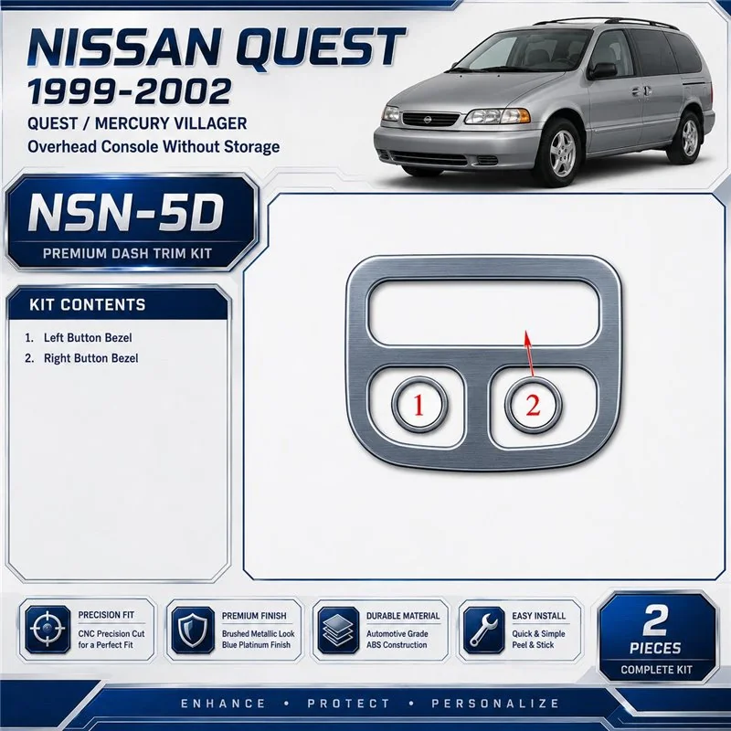 Nissan Quest 1999-2002 3D Cockpit Dekor Interieurleisten Set 2-teilig