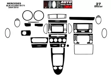 Mercedes SLK (R171) 2004-2010 3M 3D Interior Dashboard Trim Kit Dash Trim Dekor 25-Parts