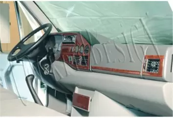 Mercedes Sprinter W901 03.95-01.00 3M 3D Interior Dashboard Trim Kit Dash Trim Dekor 17-Parts