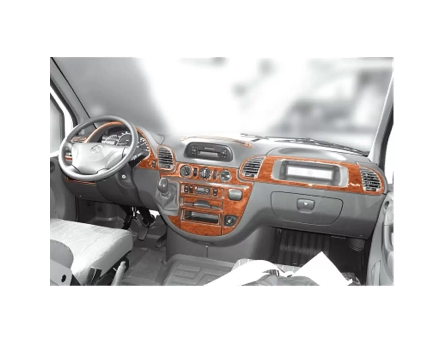 Mercedes Sprinter W903 02.00-04.06 3M 3D Interior Dashboard Trim Kit Dash Trim Dekor 24-Parts