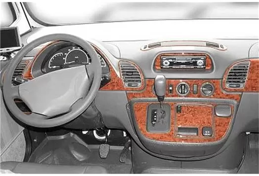 Mercedes Sprinter W903 Aut. 00-06 Mittelkonsole Armaturendekor Cockpit Dekor 27-Teilige - 1- Cockpit Dekor Innenraum