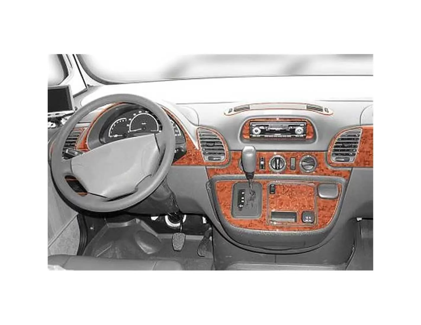 Mercedes Sprinter W903 Aut. 02.00-04.06 3M 3D Interior Dashboard Trim Kit Dash Trim Dekor 27-Parts