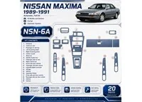 Nissan Maxima 1989-1991 set completo; cambio automatico kit rivestimento cruscotto e interni 3D 20 pezzi