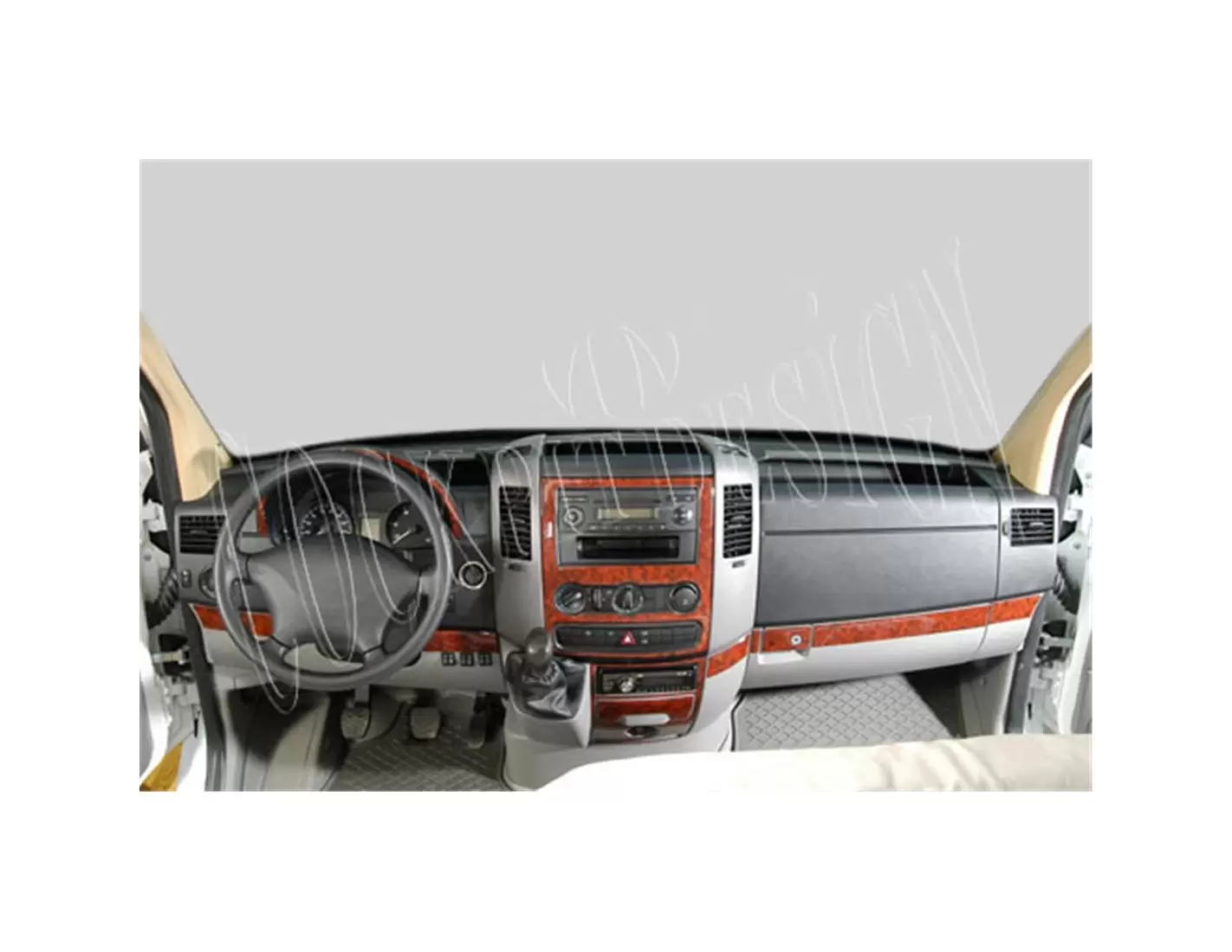 Mercedes Sprinter W906 04.2006 3M 3D Interior Dashboard Trim Kit Dash Trim Dekor 14-Parts