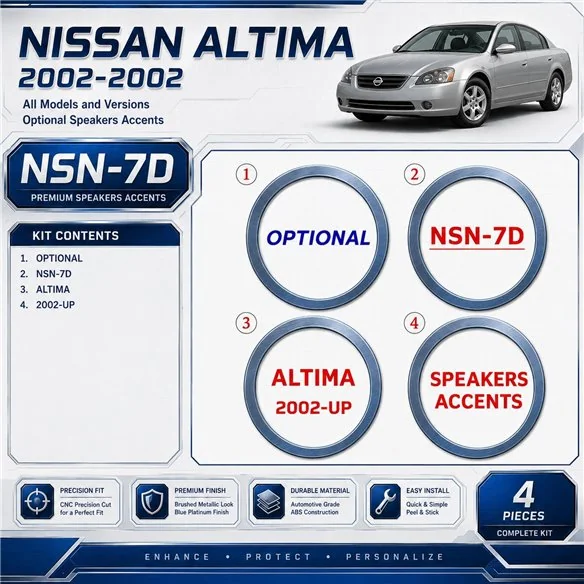 Nissan Altima 2002-2002 3D Cockpit Dekor Interieurleisten Set 4-teilig