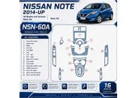 Nissan Note 2014-in poi Basic Set kit rivestimento cruscotto e interni 3D