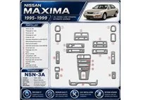 Nissan Maxima 1995-1999 cambio automatico kit rivestimento cruscotto e interni 3D 21 pezzi