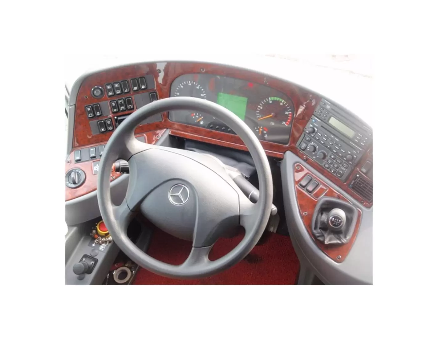 Mercedes Tourismo 04.07 - 12.10 3D Inleg dashboard Interieurset aansluitend en pasgemaakt op he 19 -Teile