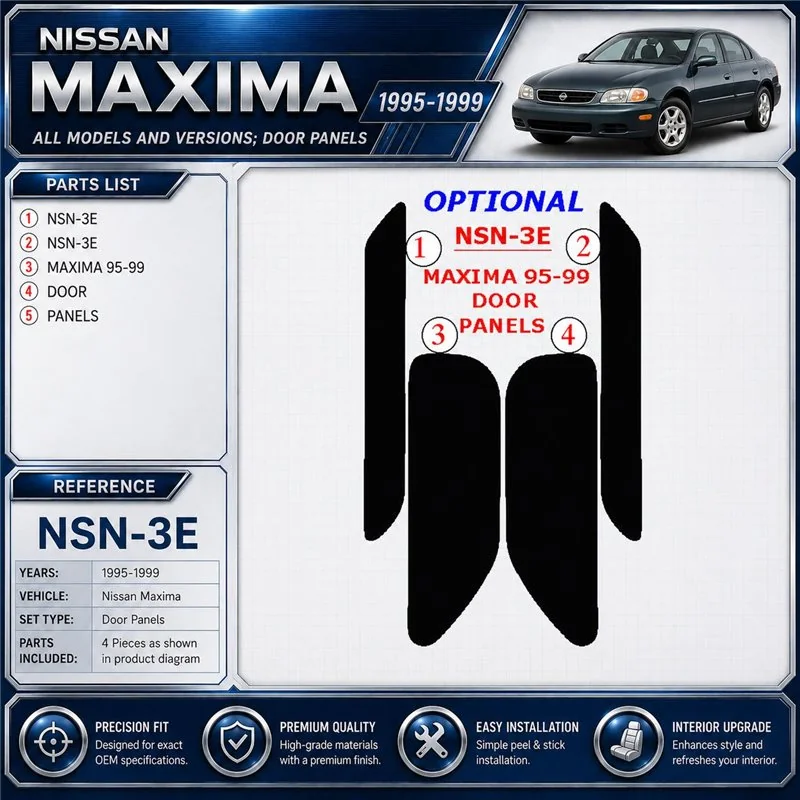 Nissan Maxima 1995-1999 Door panels kit de molduras interiores para salpicadero