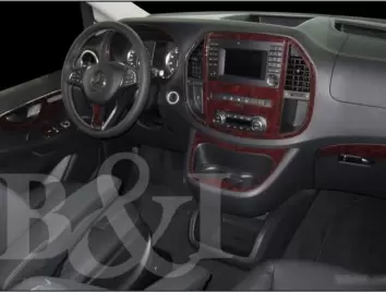 Mercedes Vito W447 01.2015 3D Inleg dashboard Interieurset aansluitend en pasgemaakt op he 38-Teile