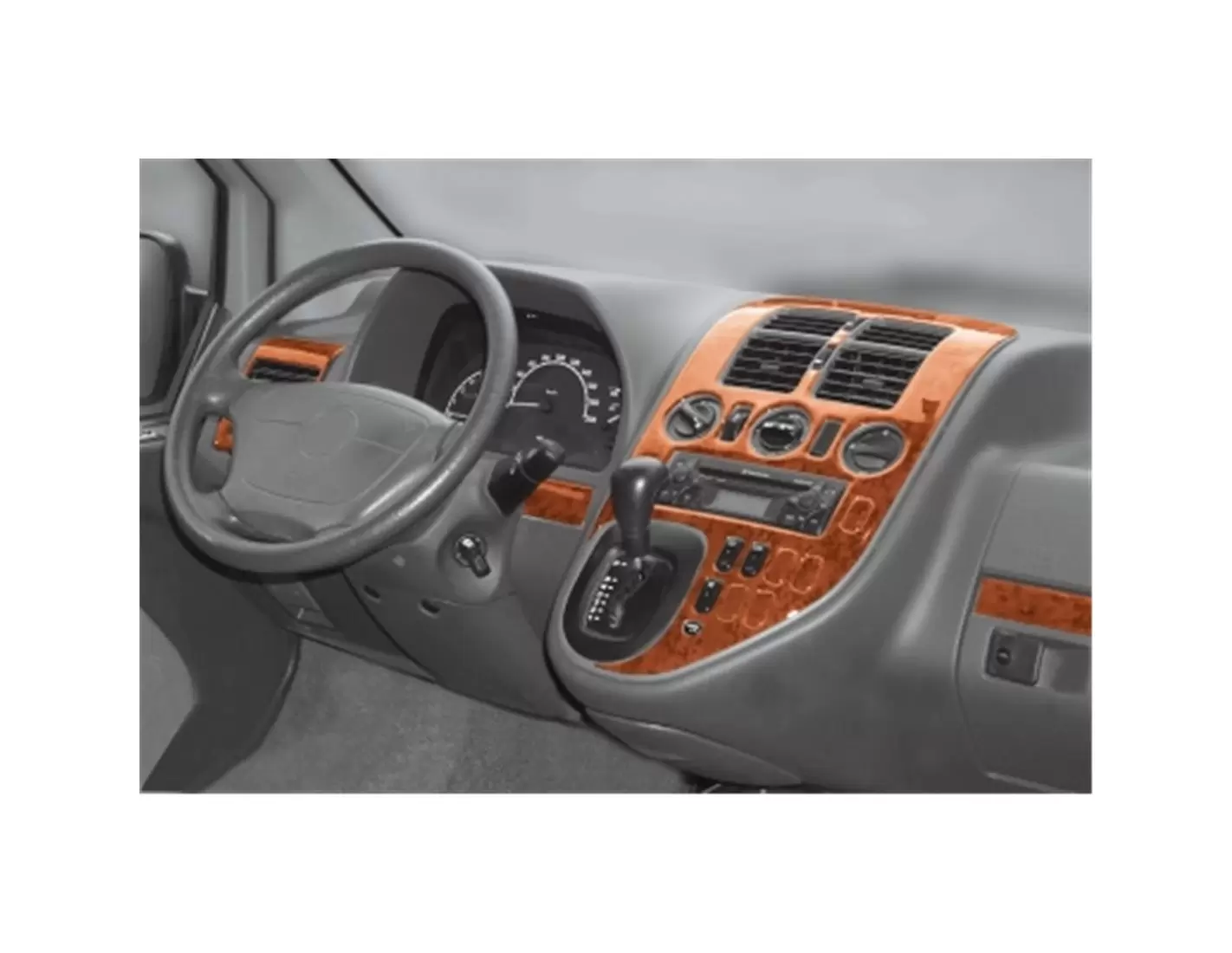 Mercedes Vito W638 03.99-01.04 3M 3D Interior Dashboard Trim Kit Dash Trim Dekor 24-Parts