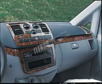Innenraum Dekor Cockpit für Mercedes Vito W639 2006-2014 Piano Schwarz  Optik 25x
