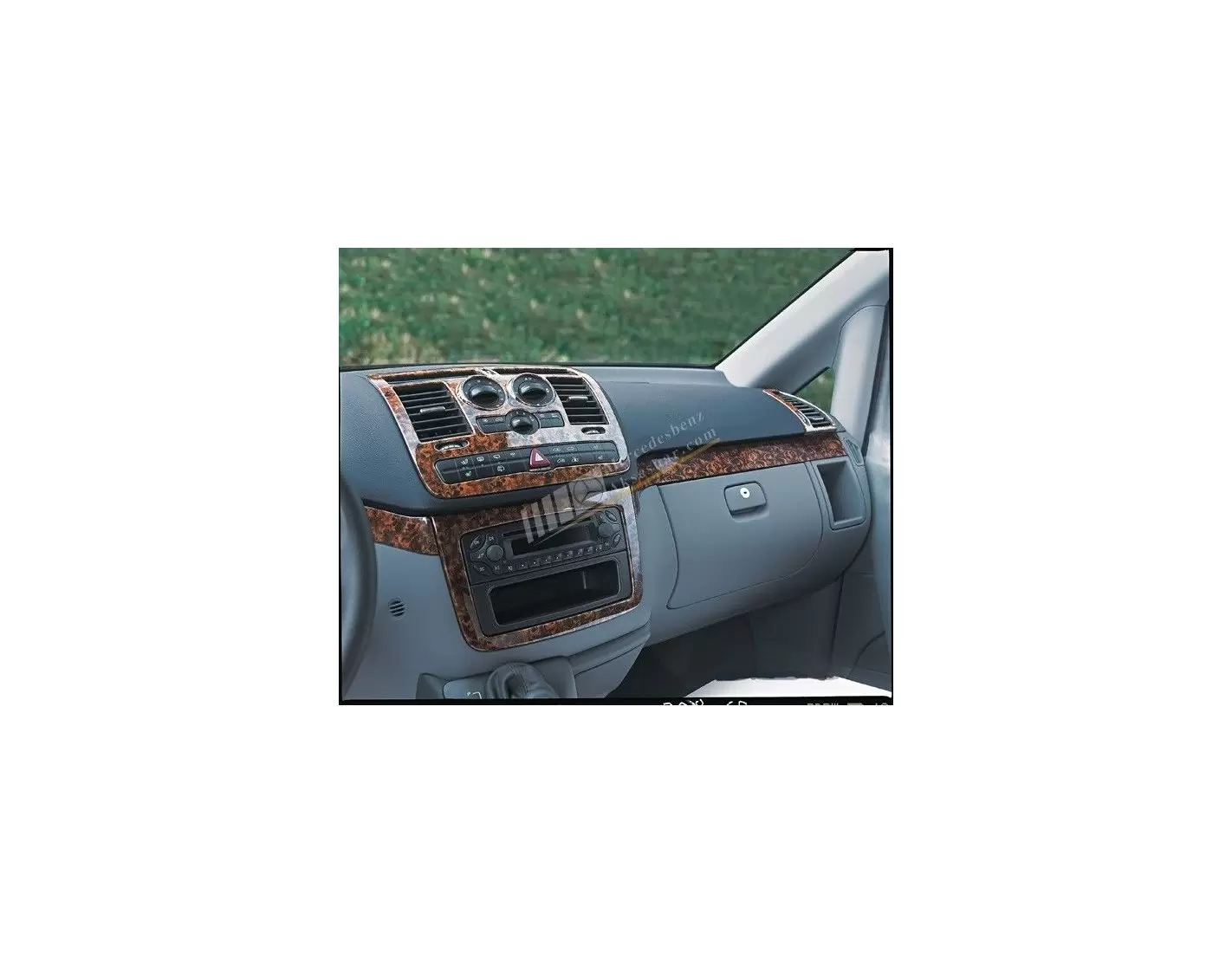 Mercedes Vito W639 01.04-01.06 3D Interior Dashboard Trim Kit Dash Trim Dekor 22-Parts